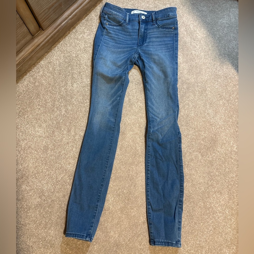 Women's Abercrombie & Fitch Skinny light Wash Blue Jeans Jeggings Size 000R
